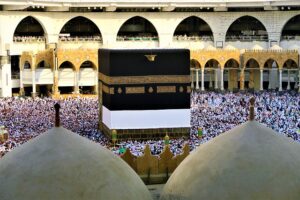 holy kaaba located in mecca saudi arabia